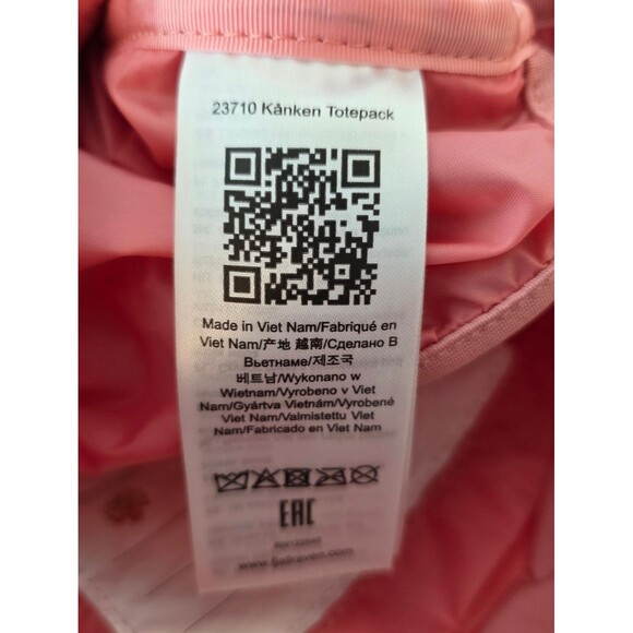 Fjallraven Kanken G-1000 Totepack Convertible Backpack/Shoulder Bag In Pink main image 9